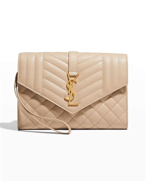 yves saint laurent monogramme clutch|Saint Laurent YSL Monogram Flap Clutch Bag in Grained Leather.